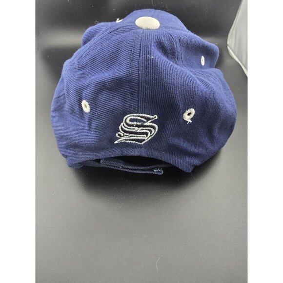 Blue Baseball Cap With Metallic "S" Logo Embroidered Details & Adjustable Strap - Picture 5 of 8